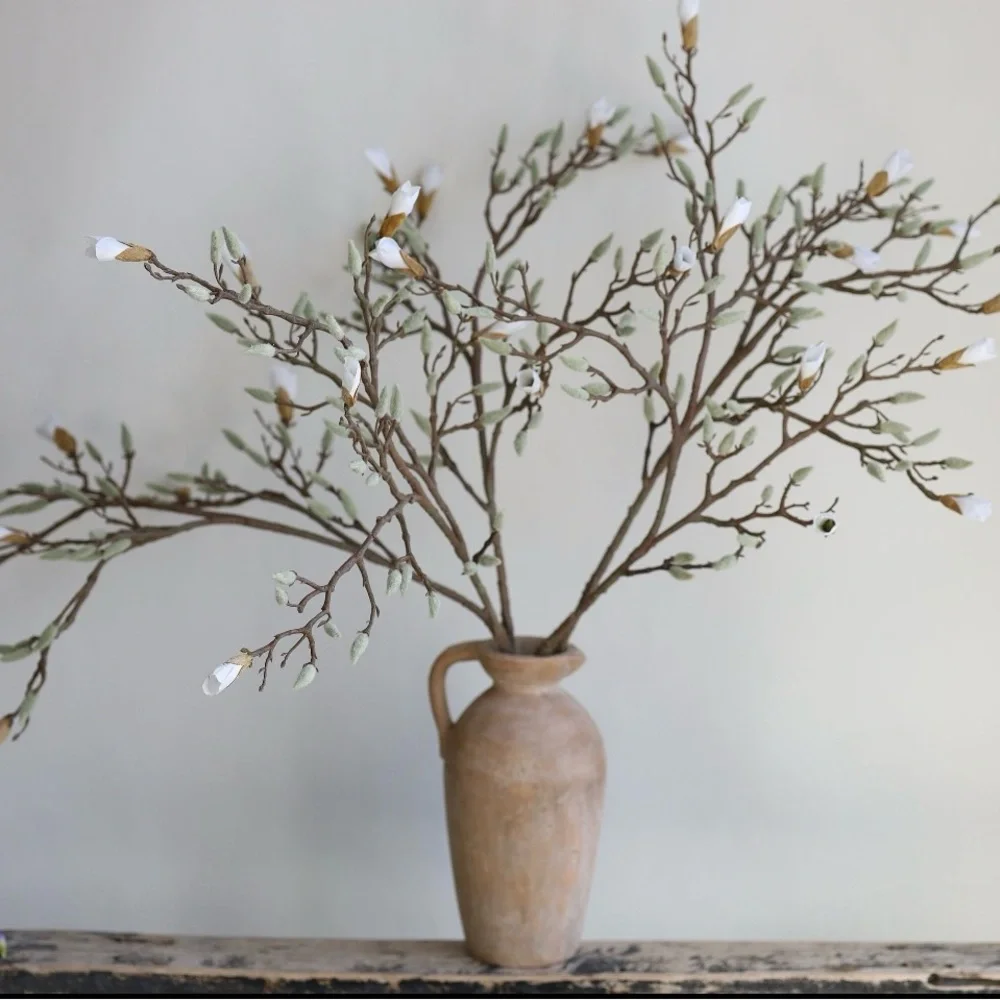Magnolia budding & bloom realistic branches approximately 38” long, extra tall